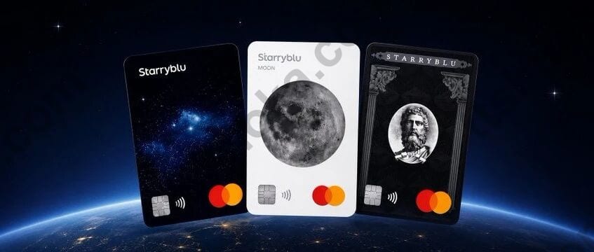 Starryblu全球账户与万事达卡产品视觉图