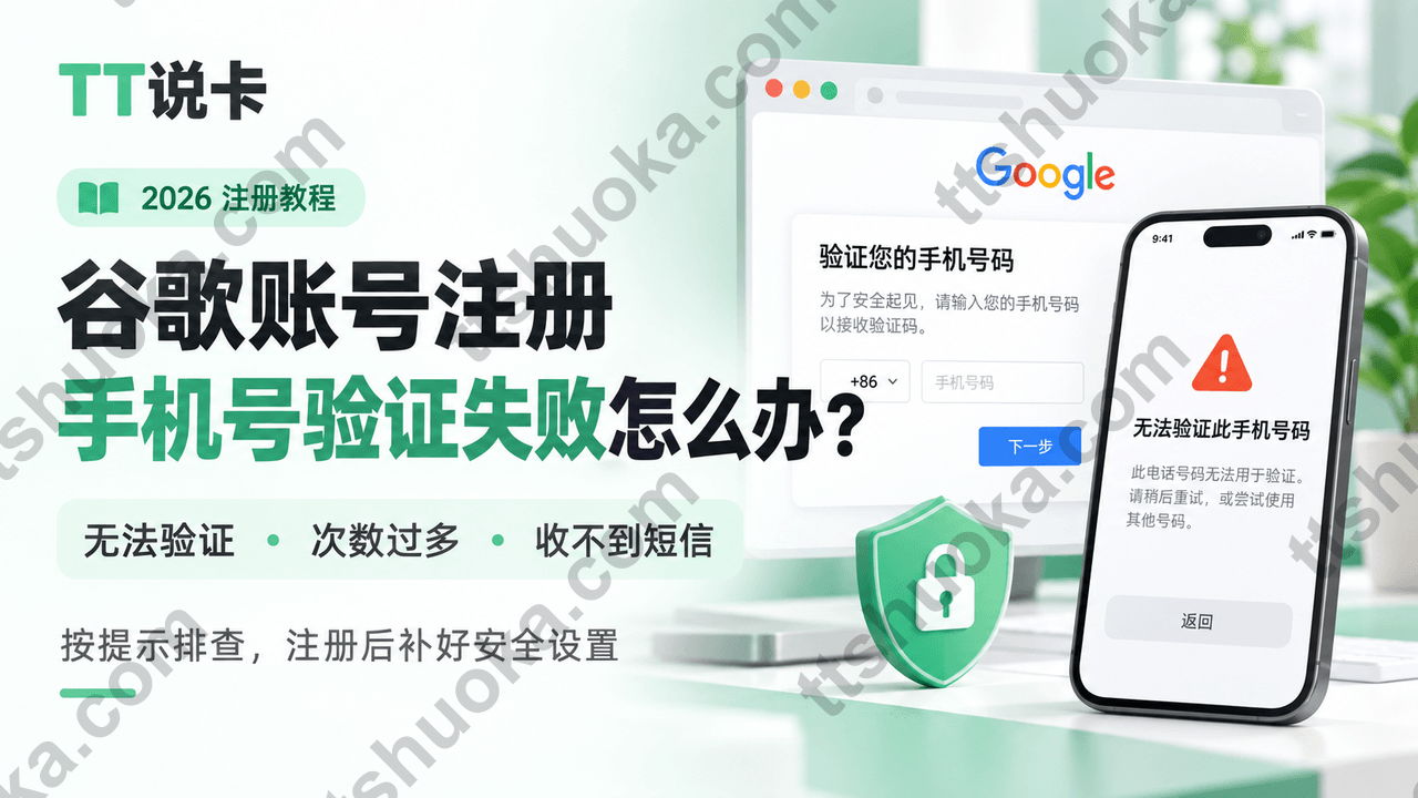 2026谷歌账号注册教程：此电话号码无法用于进行验证怎么办？