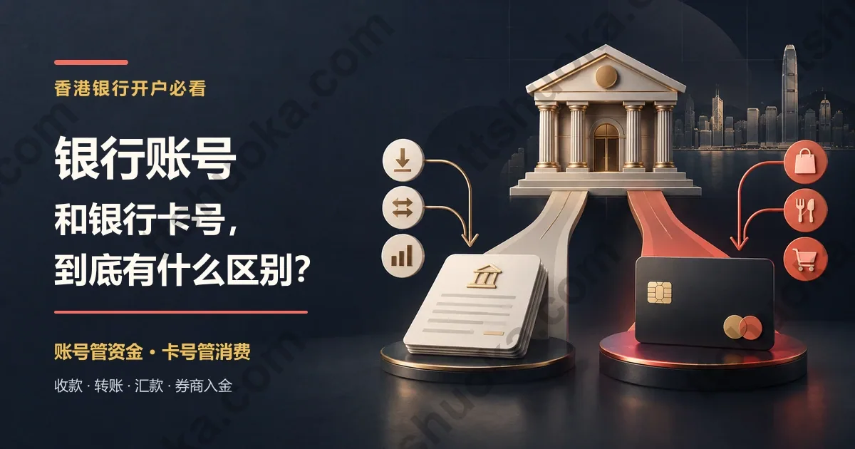 香港银行账号和银行卡号有什么区别？开户、转账、入金填写哪一个