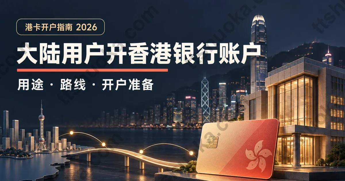 大陆用户开香港银行账户必读：港卡有什么用、怎么选银行、开户要准备什么？
